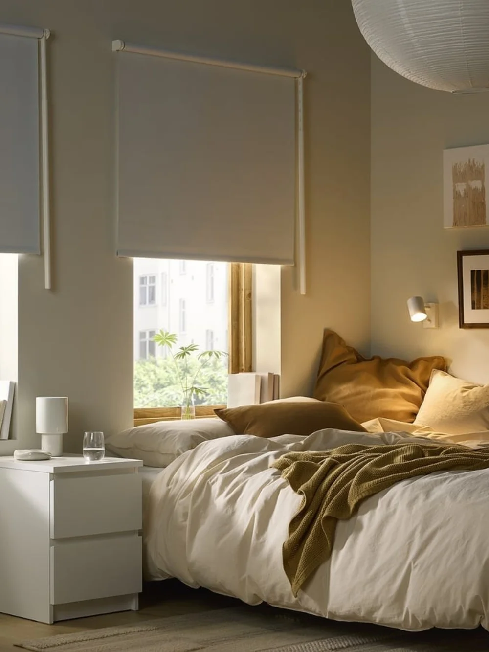 IKEA FRIDANS Black-out roller blind, white, 27x76 ¾ 